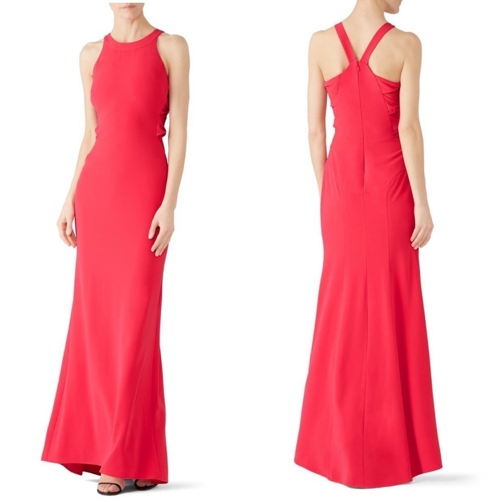 Halston Heritage Fuchsia Twist Gown